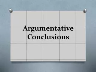 Argumentative Conclusions