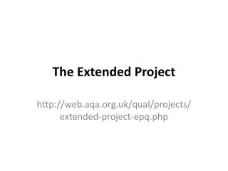the extended project