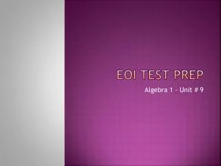EOI Test Prep