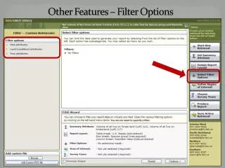 Other Features – Filter Options