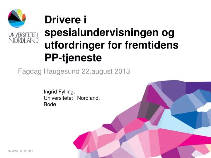 drivere i spesialundervisningen og utfordringer for fremtidens pp tjeneste