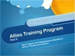 Allies Training Program Part II - Sexual Harassment and Assault Support - slide 1