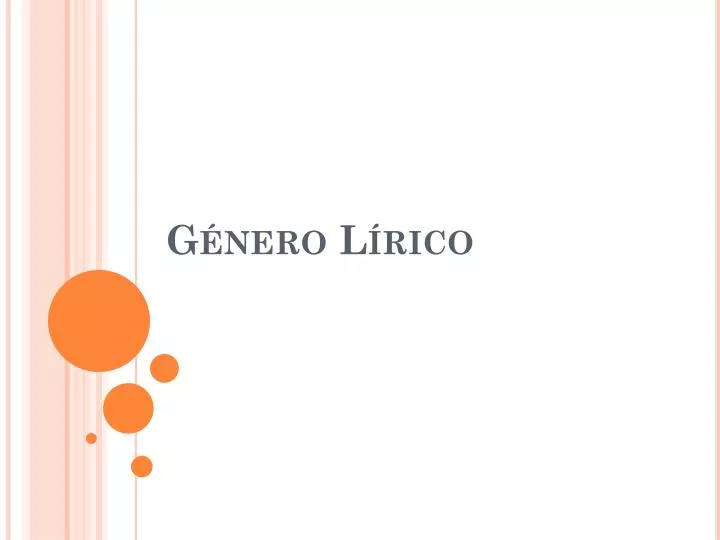 PPT Género Lírico PowerPoint Presentation free download ID