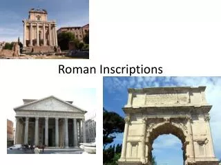 roman inscriptions