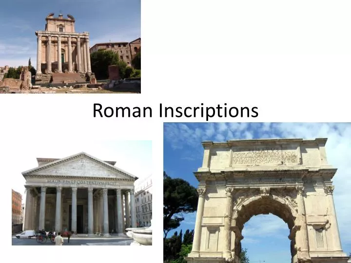 roman inscriptions