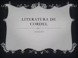 literatura de cordel