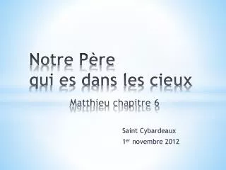 notre p re qui es dans les cieux matthieu chapitre 6