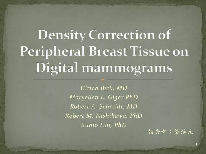 density correction of peripheral breast tissue on digital mammograms