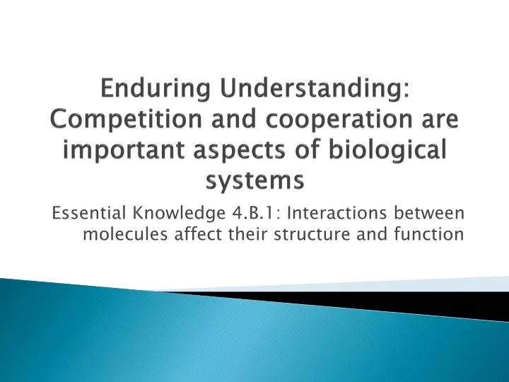 enduring understanding competition and cooperation are important aspects of biological systems