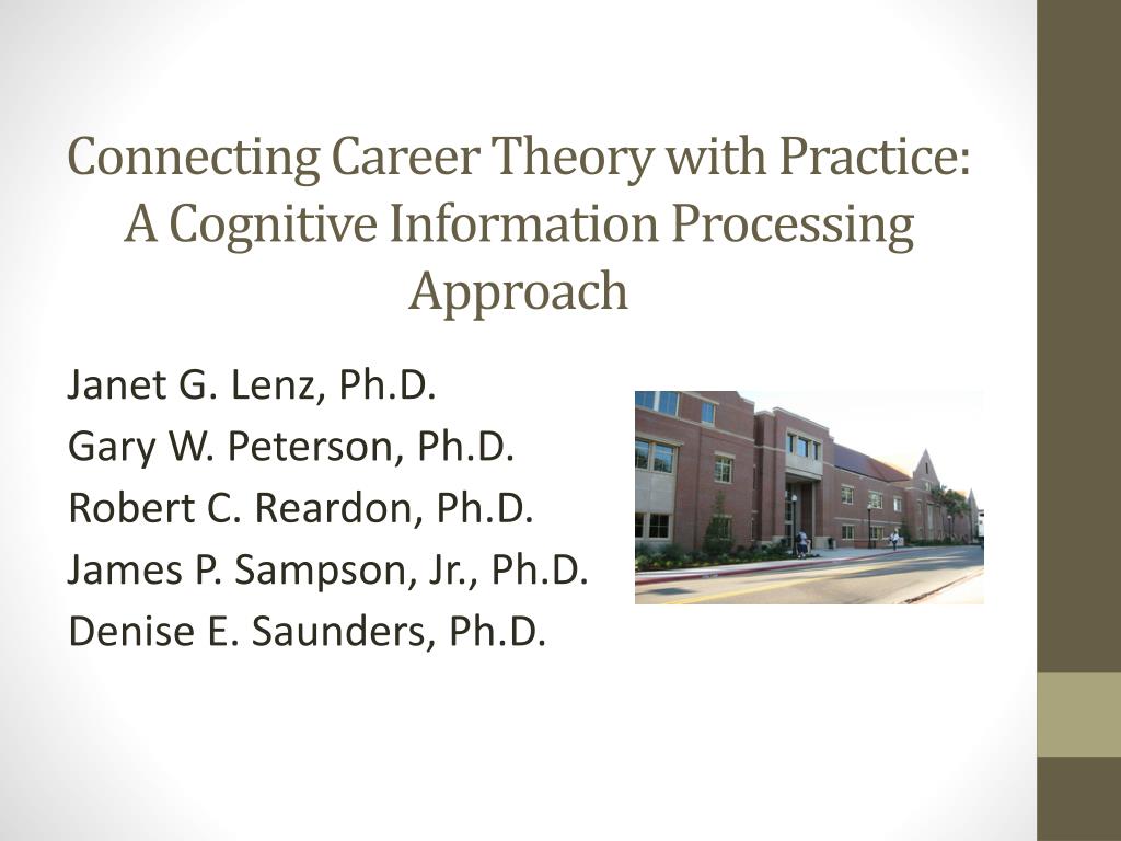 PPT - Connecting Career Theory with Practice: A Cognitive Information ...