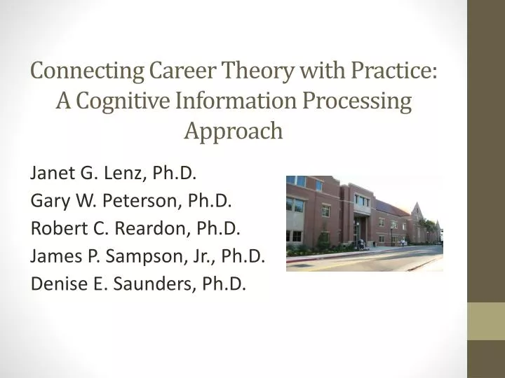 connecting career theory with practice a cognitive information processing approach