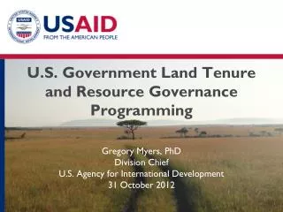 U.S. Government Land Tenure and Resource Governance Programming