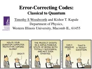 Error-Correcting Codes: Classical to Quantum