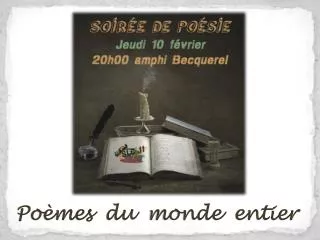 po mes du monde entier