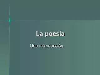 la poes a
