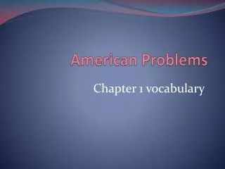 american problems