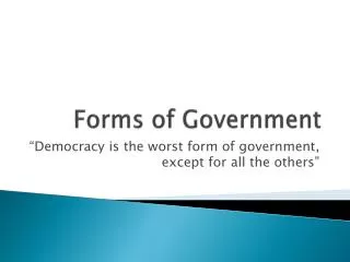 Forms of Government