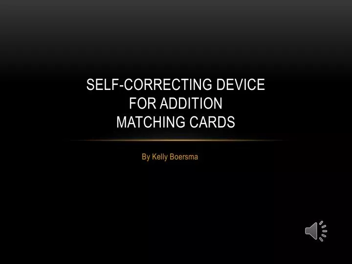 self correcting device for addition matching cards