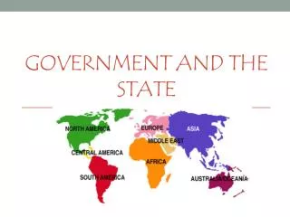 Government and the state