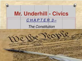Mr. Underhill - Civics