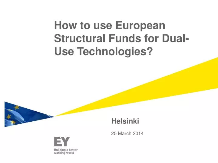 how to use european structural funds for dual use technologies