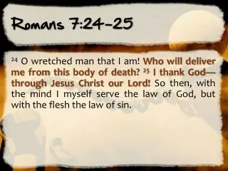 romans 7 24 25