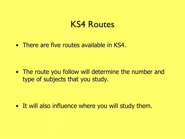 ks4 routes