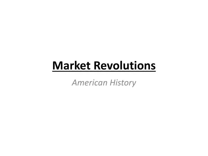 market revolutions