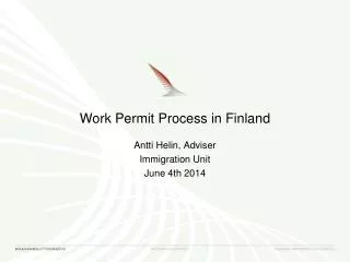 Work Permit Process in Finland