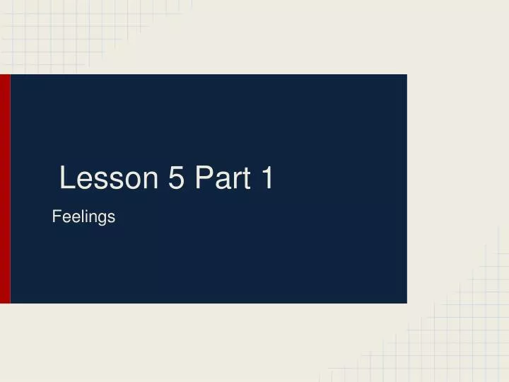 lesson 5 part 1