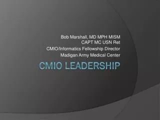 CMIO Leadership