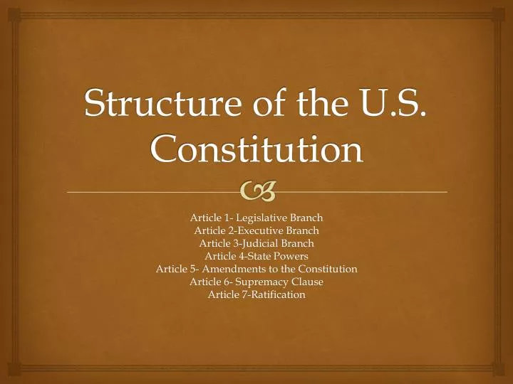 structure of the u s constitution