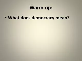 warm up