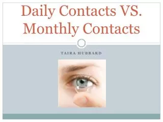 Daily Contacts VS. Monthly Contacts