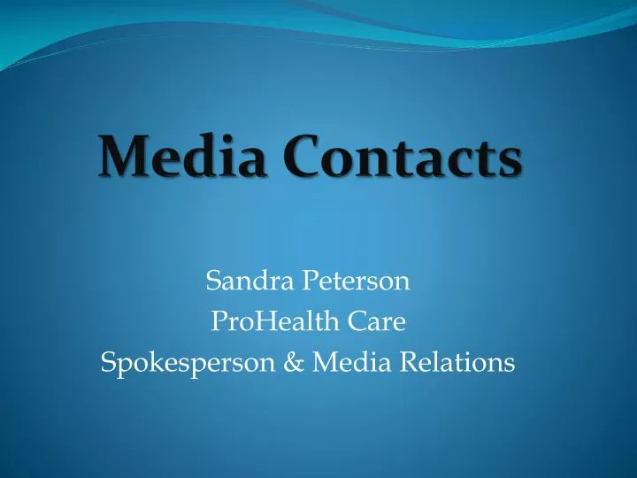 media contacts