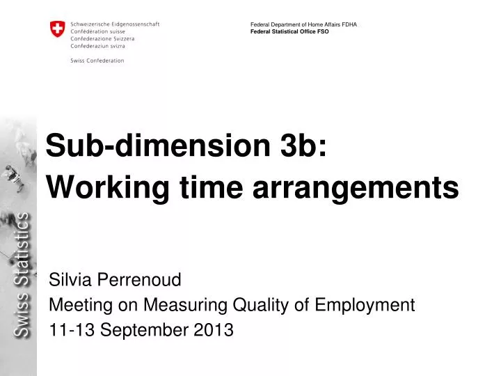sub dimension 3b working time arrangements