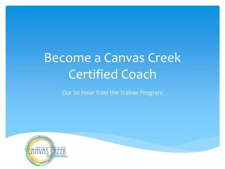 become a canvas creek certified coach