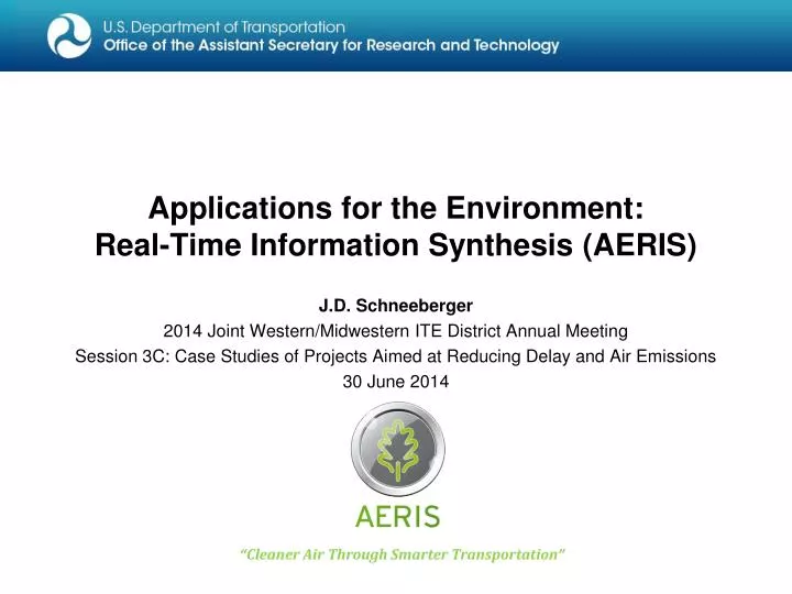 applications for the environment real time information synthesis aeris