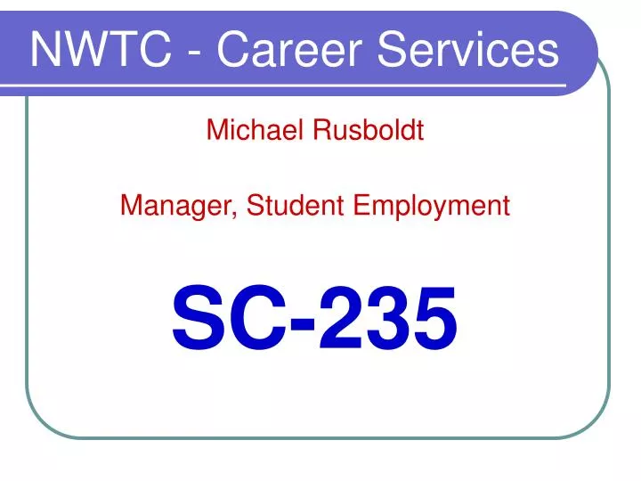 nwtc career services