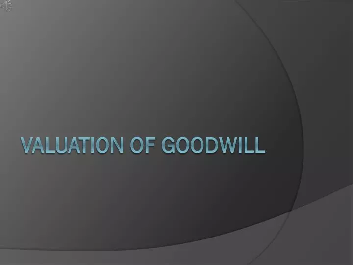 valuation of goodwill