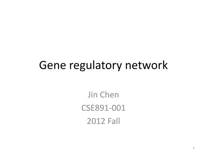 gene regulatory network