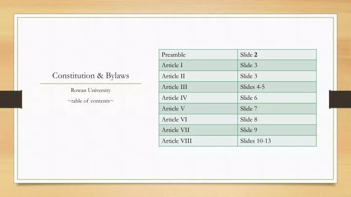 constitution bylaws