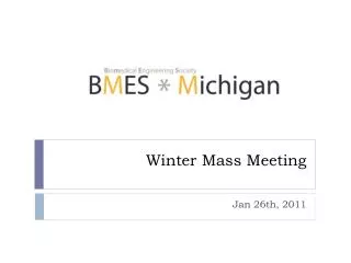 Winter Mass Meeting