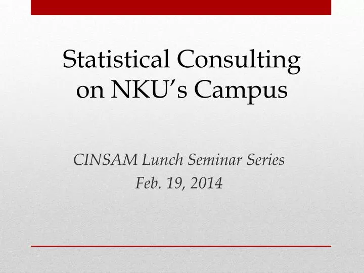 statistical consulting on nku s campus