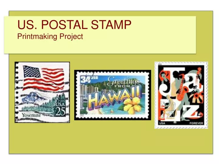 us postal stamp printmaking project