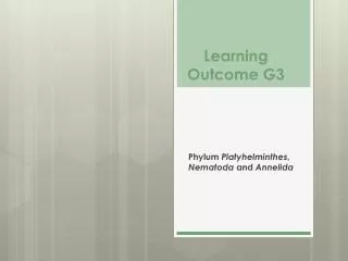 Learning Outcome G3