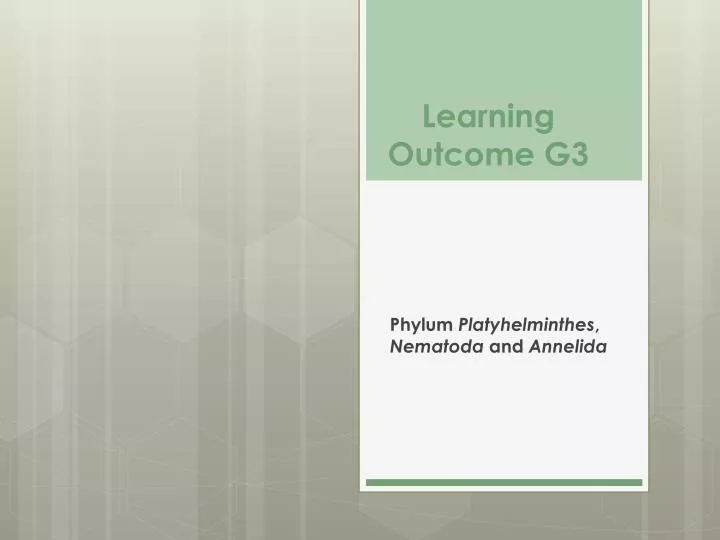 learning outcome g3