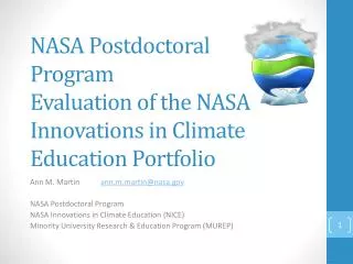 NASA Postdoctoral Program Evaluation of the NASA Innovations in Climate Education Portfolio