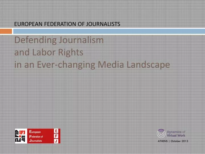 european federation of journalists