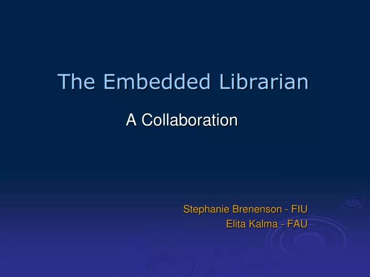 the embedded librarian
